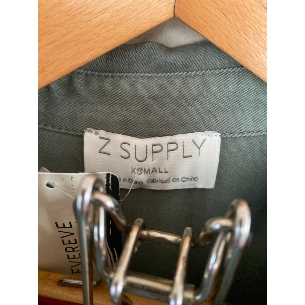 NEW Z SUPPLY cropped twill jacket in evergreen extra small - Picture 3 of 5